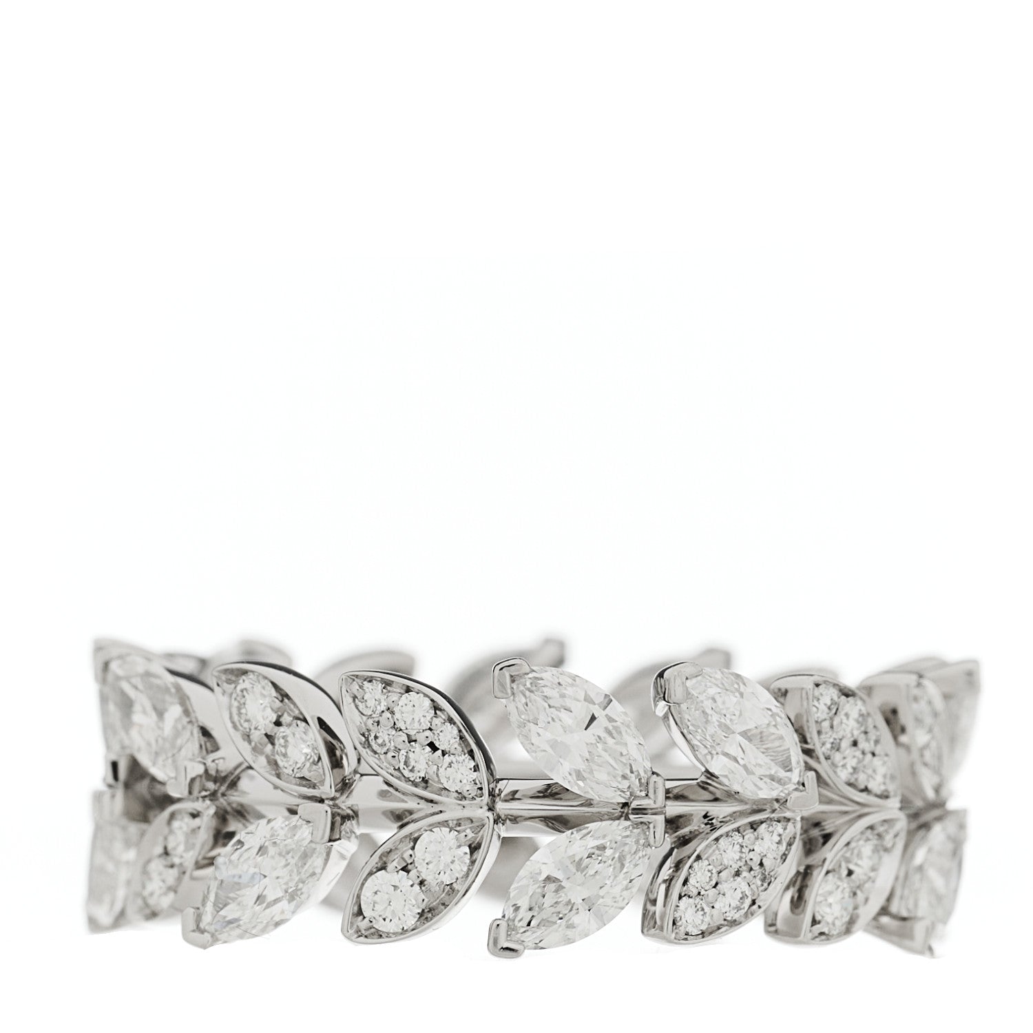 Tiffany Platinum Diamond Victoria Vine Ring 53 6.5 3 of 6