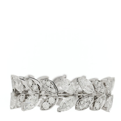 Tiffany Platinum Diamond Victoria Vine Ring 53 6.5 3 of 6