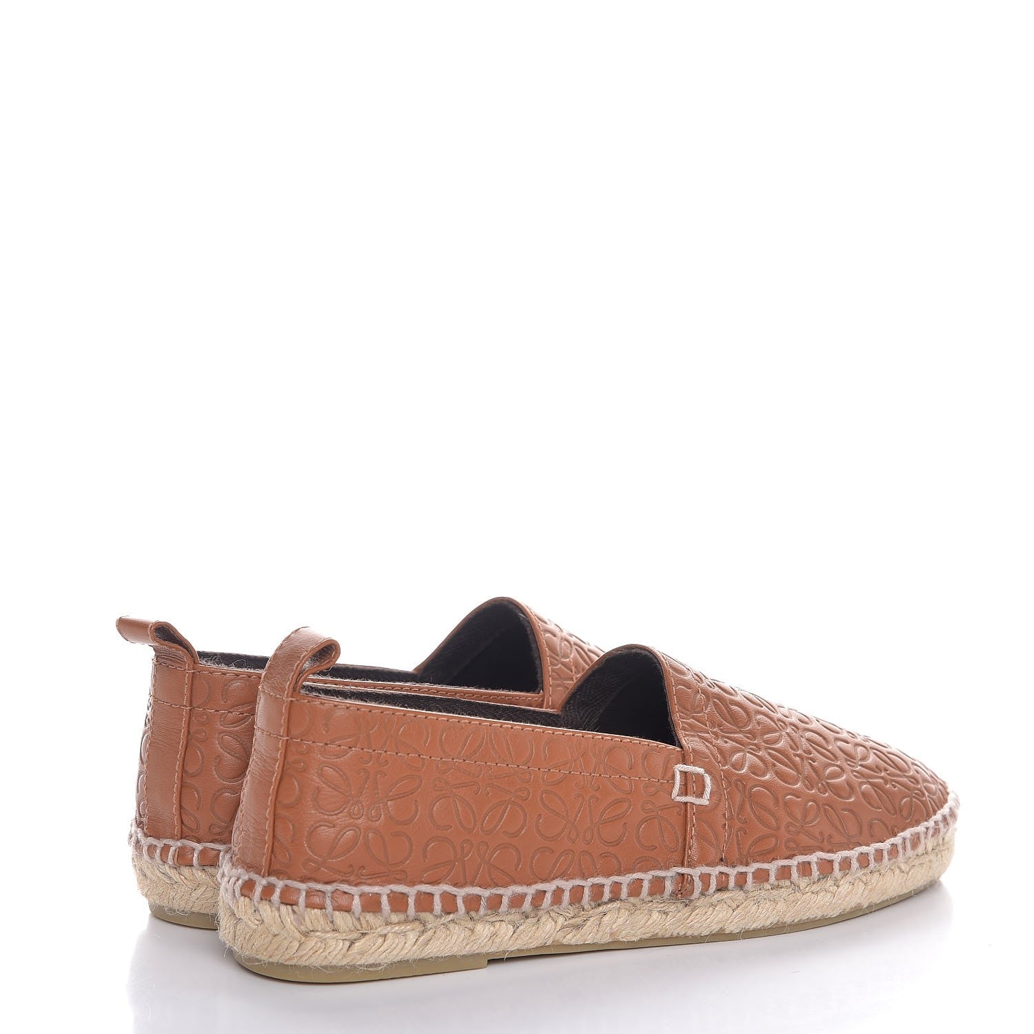 Loewe Calfskin Embossed Repeat Espadrilles 36 Tan 4 of 9