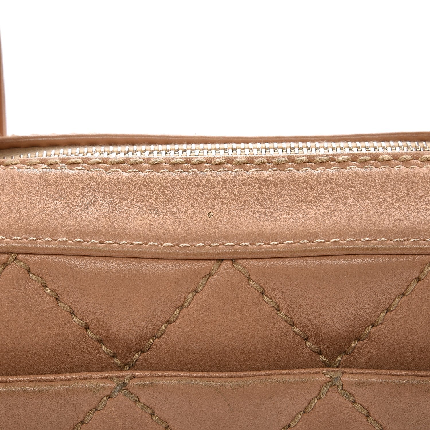 Chanel Lambskin Surpique Shoulder Bag Beige 11 of 21