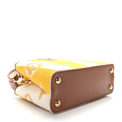 Louis Vuitton Canvas Calfskin Embroidered Braided Monogram Capucines BB Ecru Jaune 4 of 9