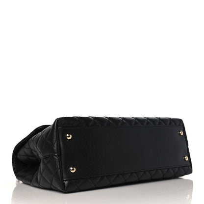 Chanel Caviar Quilted Medium Coco Handle Flap Black 3 of 8