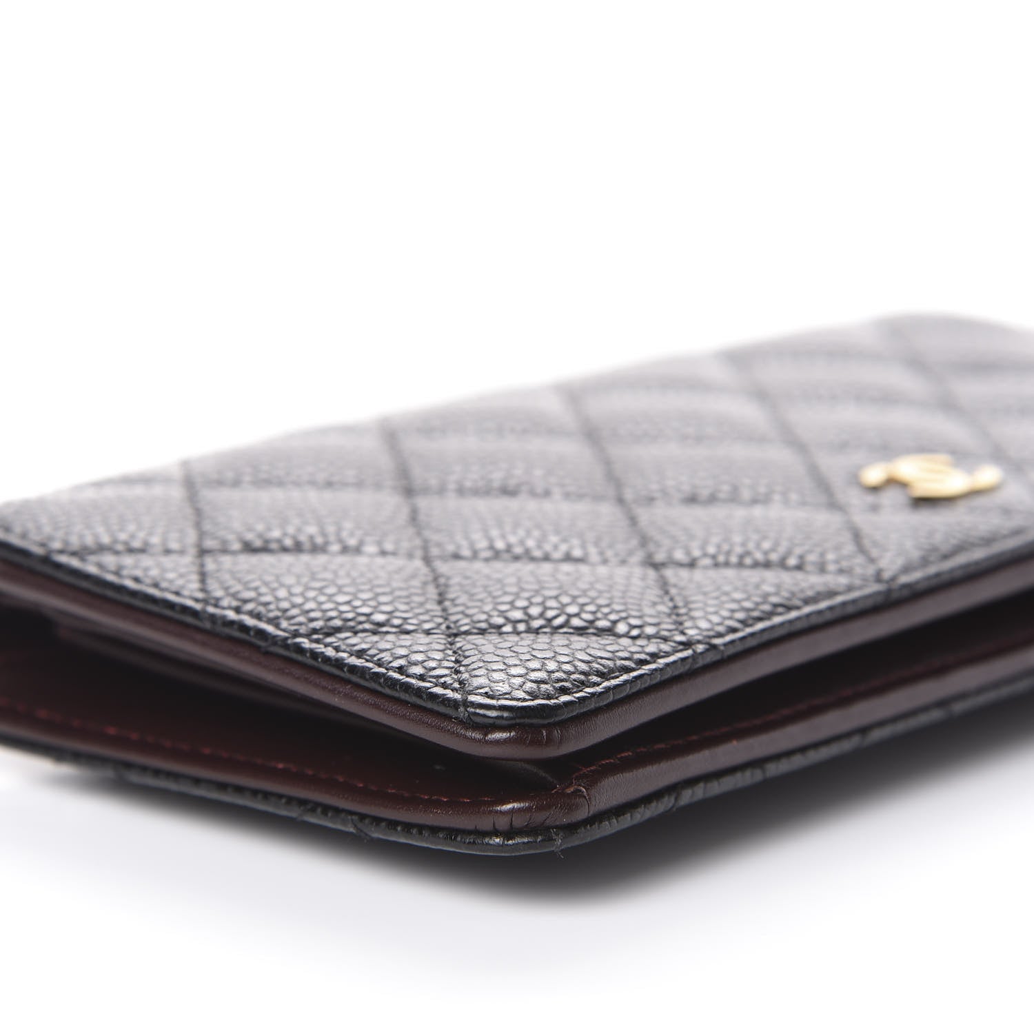 Chanel Caviar Quilted Yen Wallet Black 9 of 14