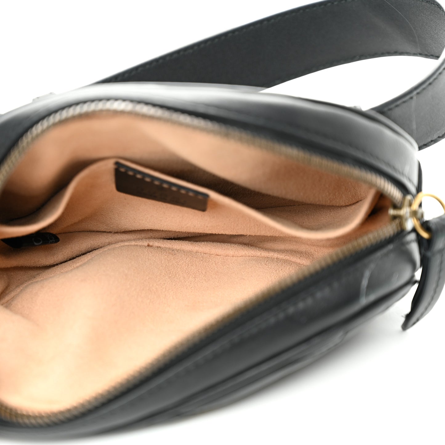 Calfskin Matelasse GG Marmont Belt Bag 75 30 Black