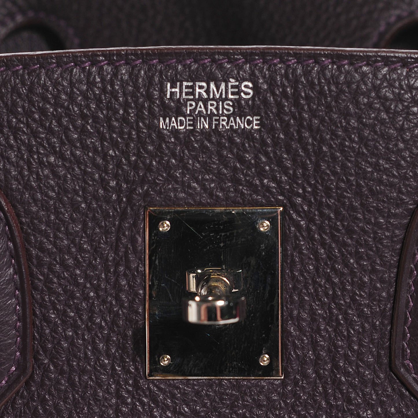Taurillon Clemence Birkin 35 Raisin