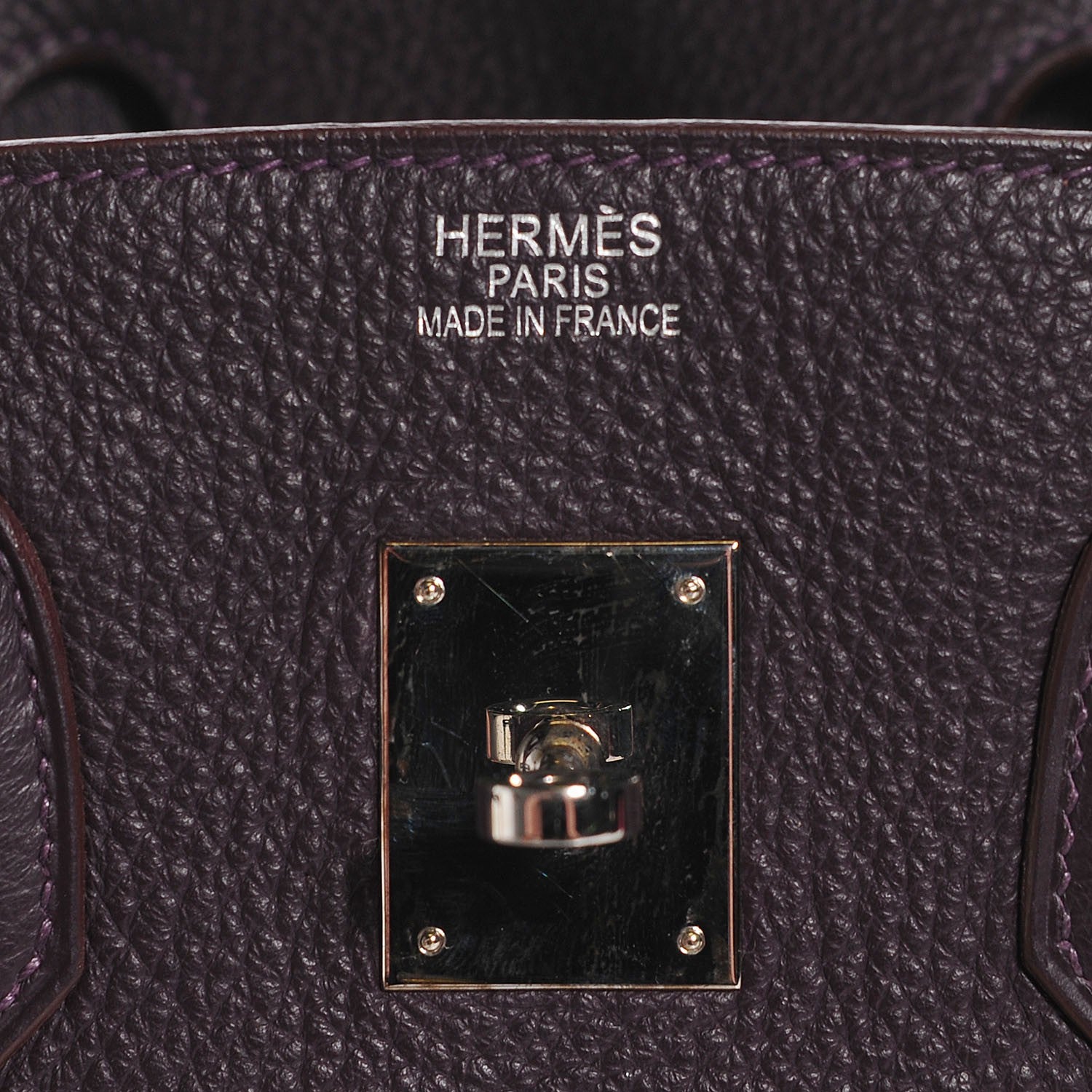 Hermes Taurillon Clemence Birkin 35 Raisin 40 of 58