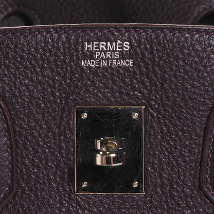 Hermes Taurillon Clemence Birkin 35 Raisin 40 of 58