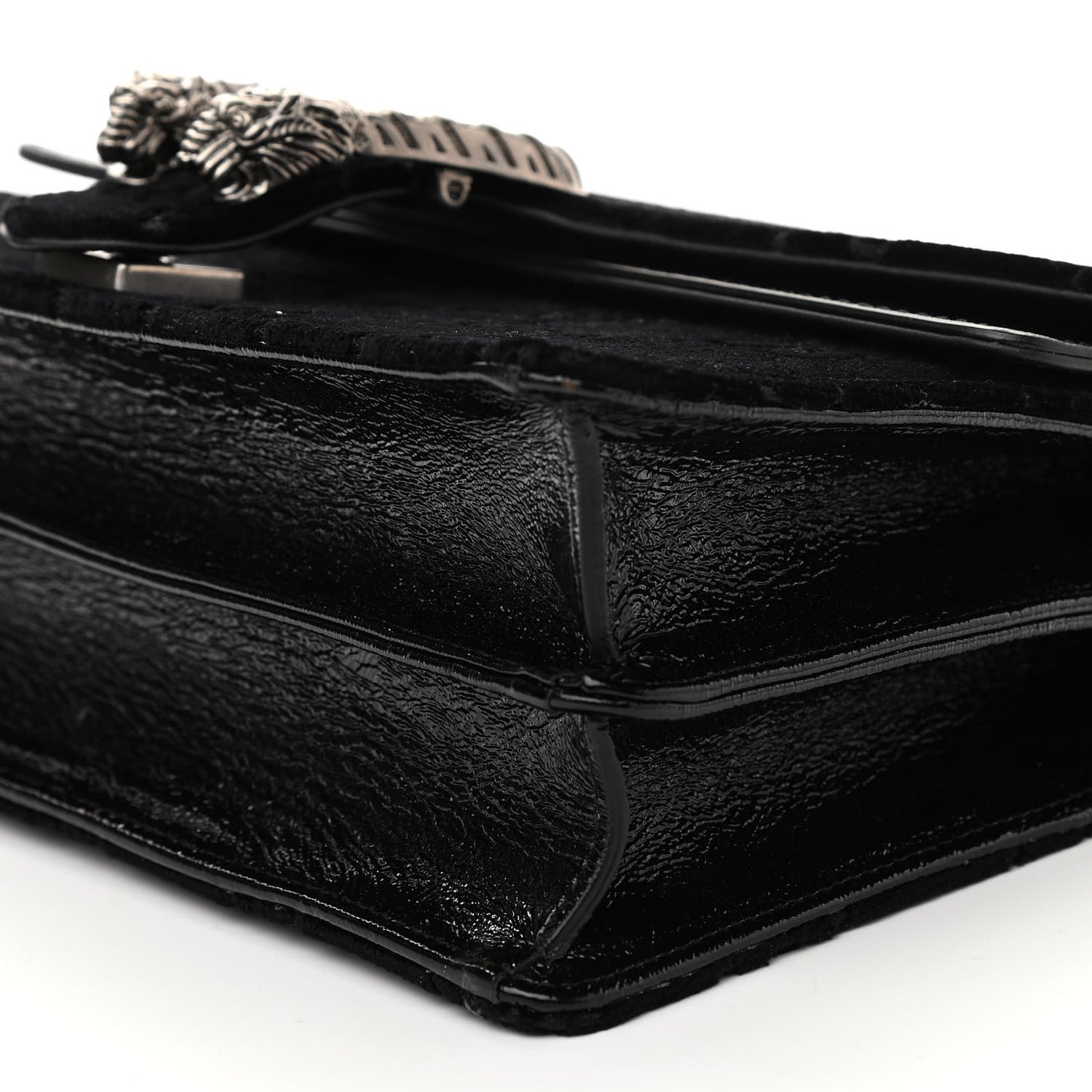 Velvet GG Monogram Small Dionysus Shoulder Bag Black