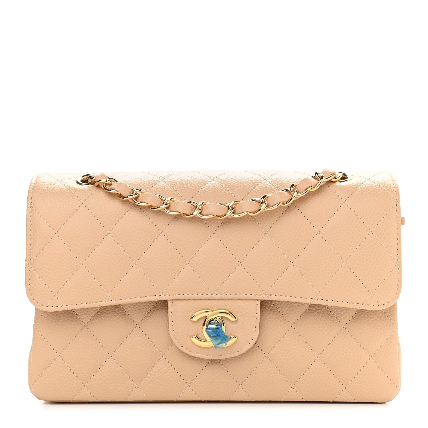 Chanel Caviar Quilted Small Double Flap Beige 1 of 11