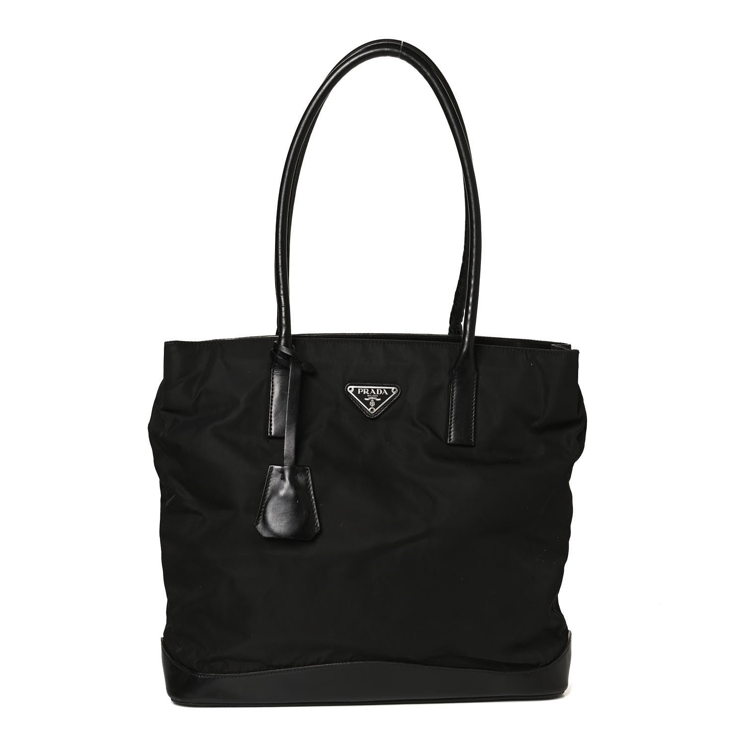 Prada Tessuto Nylon Soft Calf Tote Black 1 of 12
