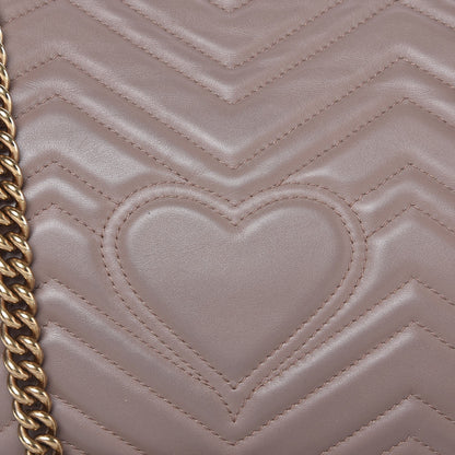 Gucci Calfskin Matelasse Medium GG Marmont Shoulder Bag Porcelain Rose 8 of 9