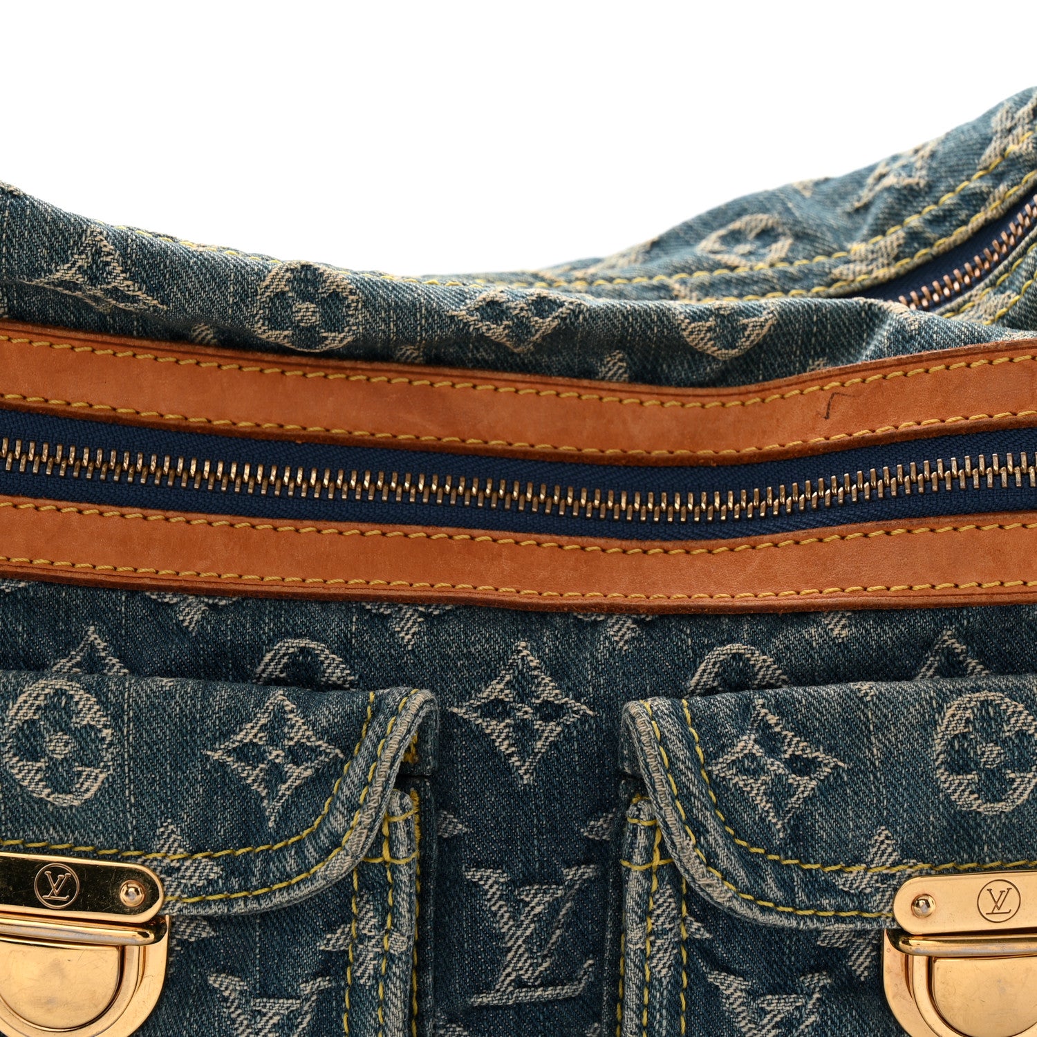 Louis Vuitton Monogram Denim Baggy PM Blue 6 of 11
