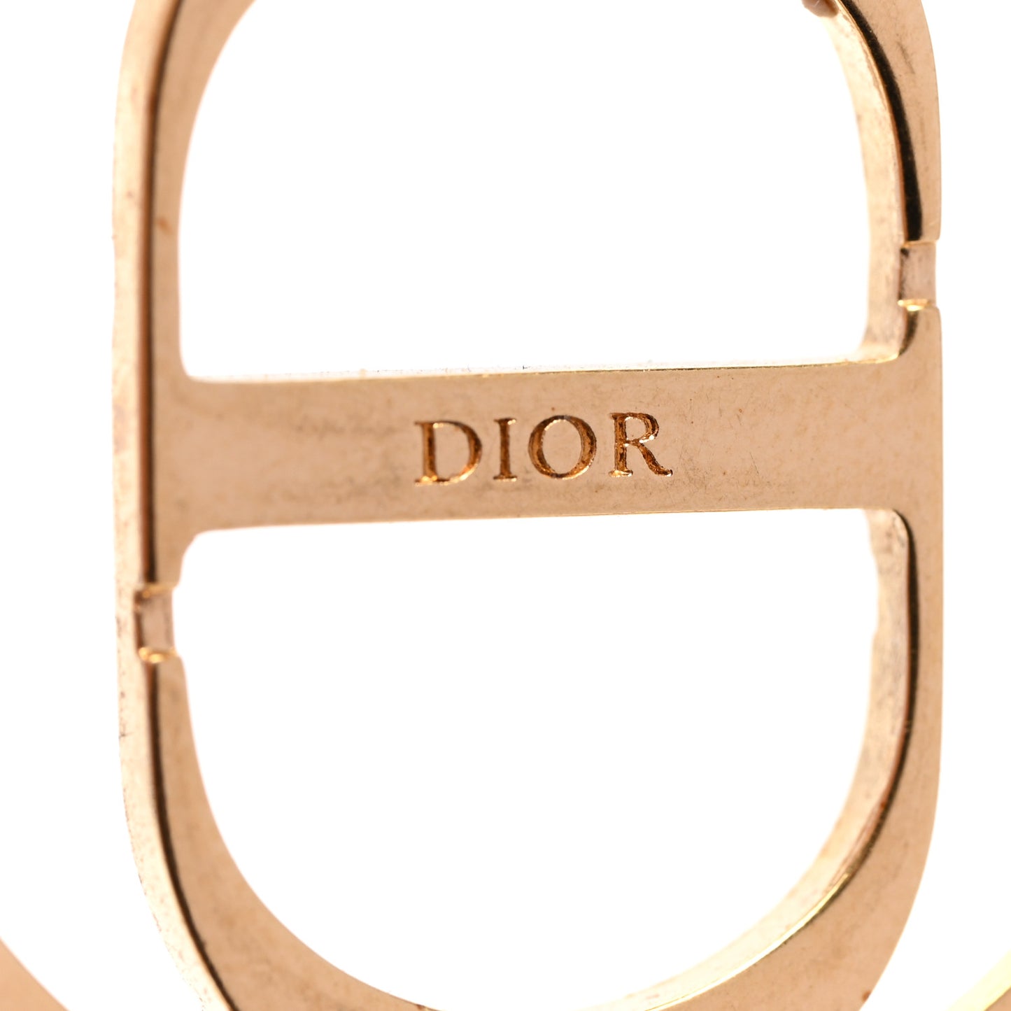 Crystal CD 30 Montaigne Hoop Earrings Gold