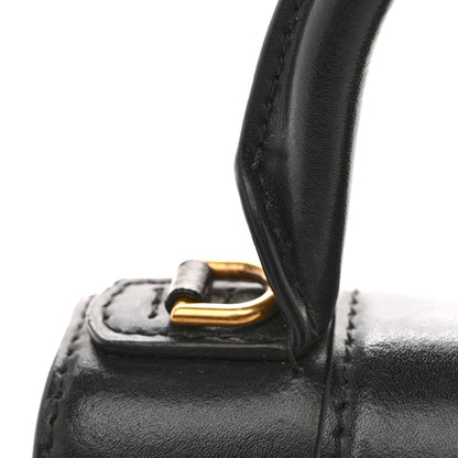 Balenciaga Shiny Box Calfskin Hourglass Top Handle Bag XS Black 16 of 17