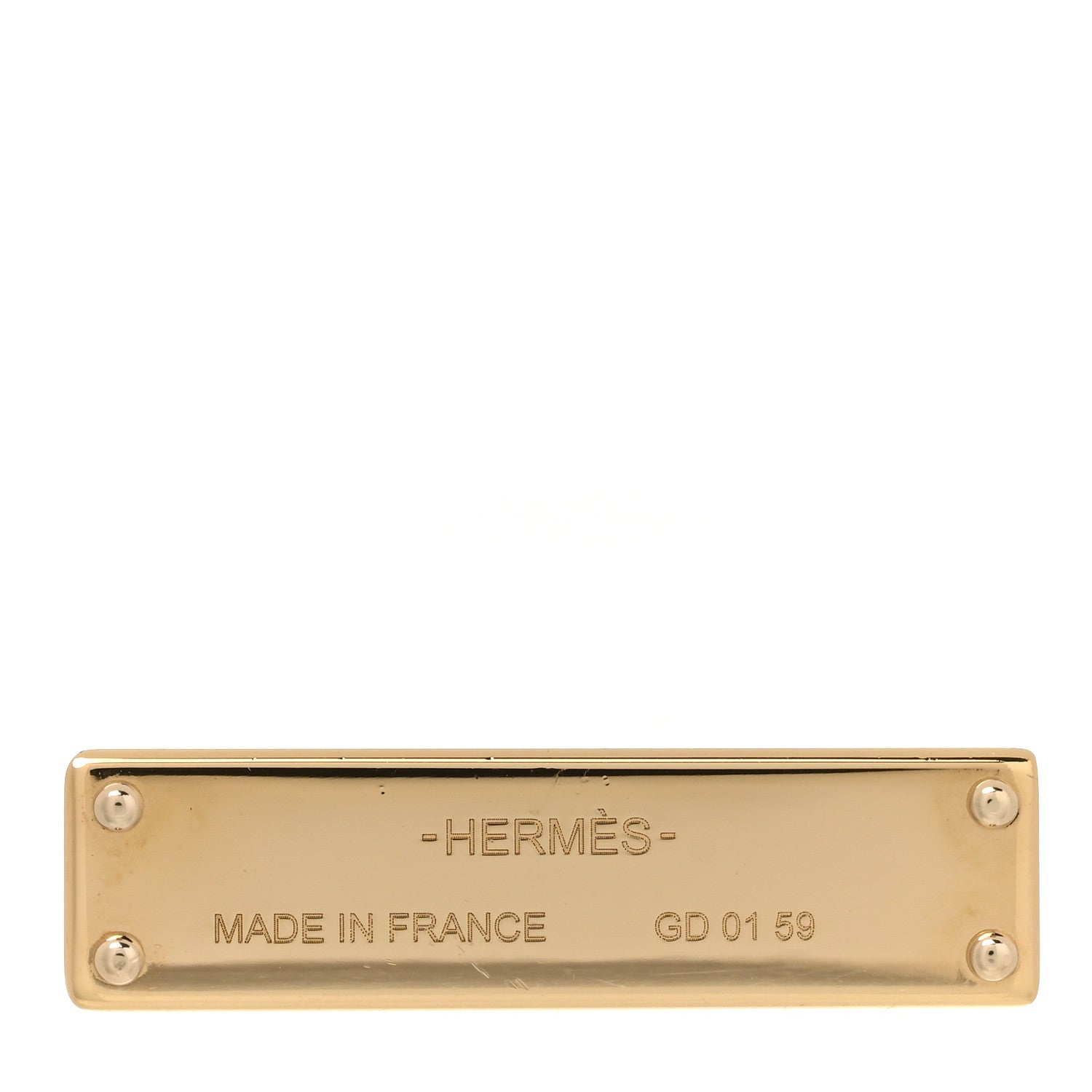 Hermes Lacquered Permabrass Kelly Curiosite Charm White 3 of 4