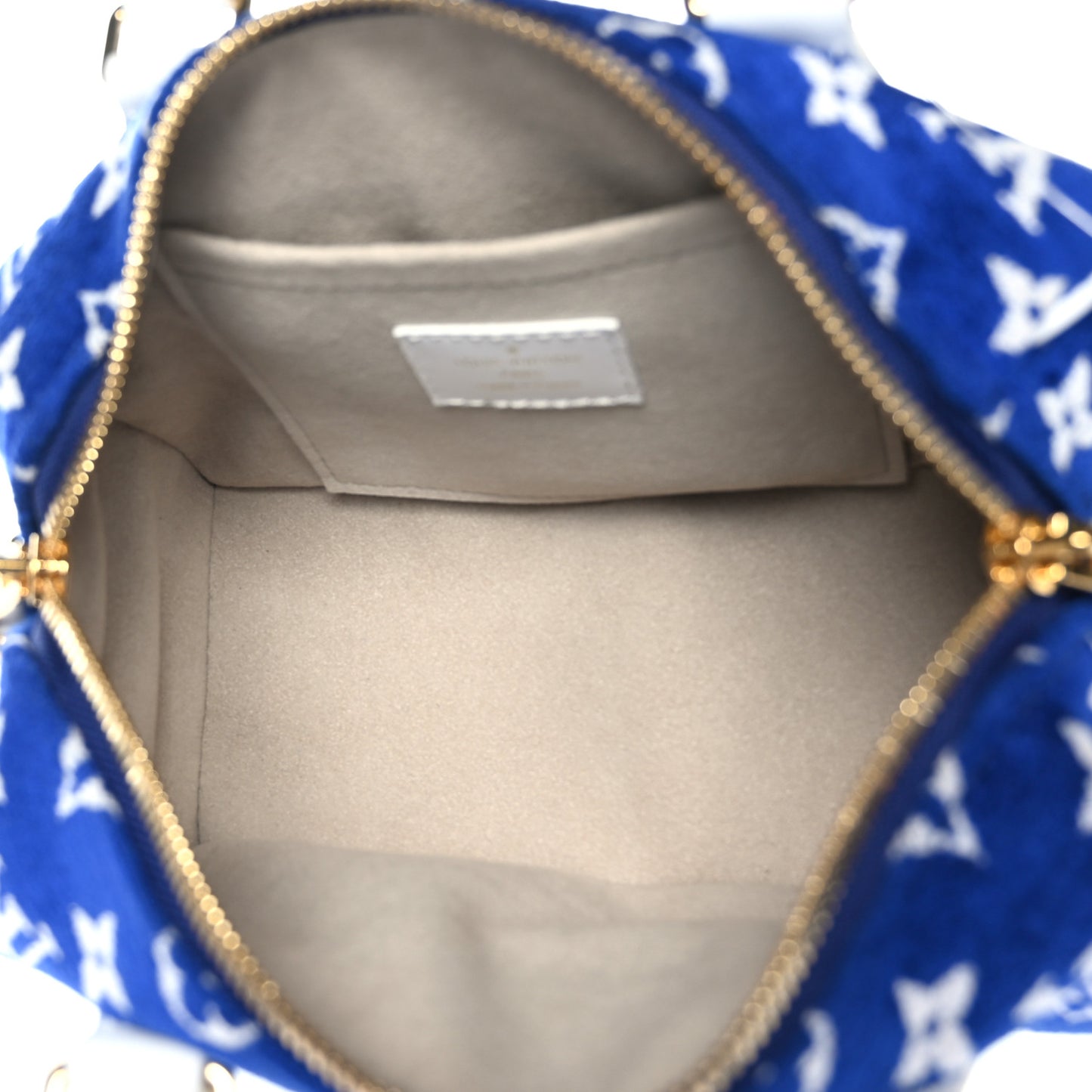 Jacquard Velvet Monogram LV Match Speedy Bandouliere 20 Blue