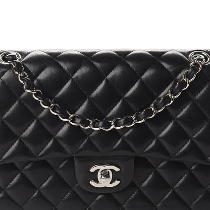 Chanel Lambskin Quilted Medium Double Flap Black 12 of 12