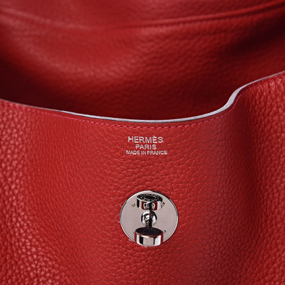 Hermes Taurillon Clemence Lindy 34 Rouge Casaque 6 of 10