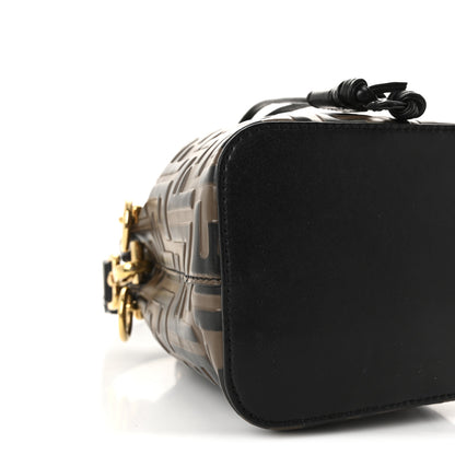 Fendi Vitello Liberty F is Fendi Bi-Color FF 1974 Embossed Mini Mon Tresor Bucket Bag Maya Black 9 of 10