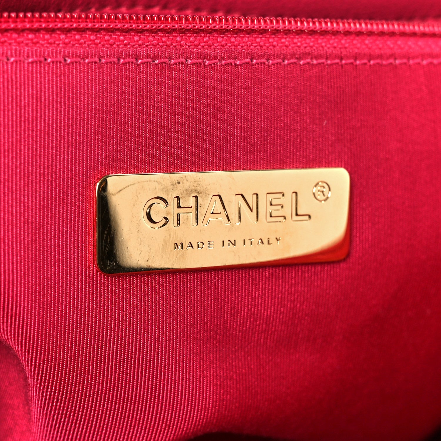 Chanel Goatskin Quilted Large Chanel 19 Flap Dark Pink 6 of 11