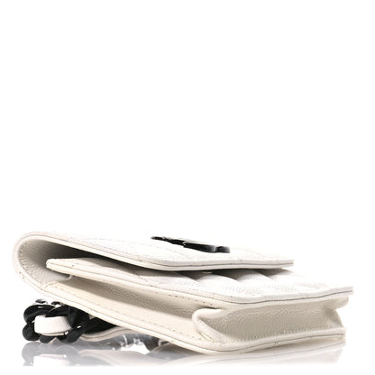 Chanel Caviar Quilted My Everything Belt Flap Card Holder White 4 of 11