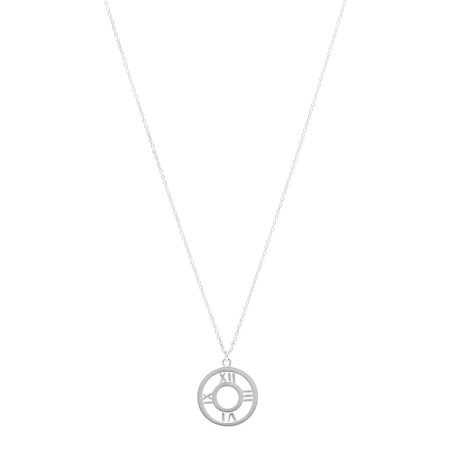 Sterling Silver Medium Atlas Open Pendant Necklace