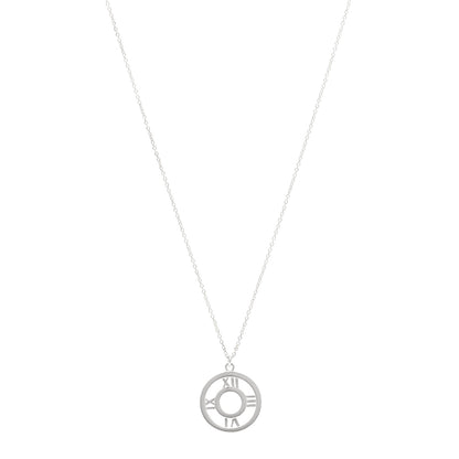 Tiffany Sterling Silver Medium Atlas Open Pendant Necklace 1 of 5