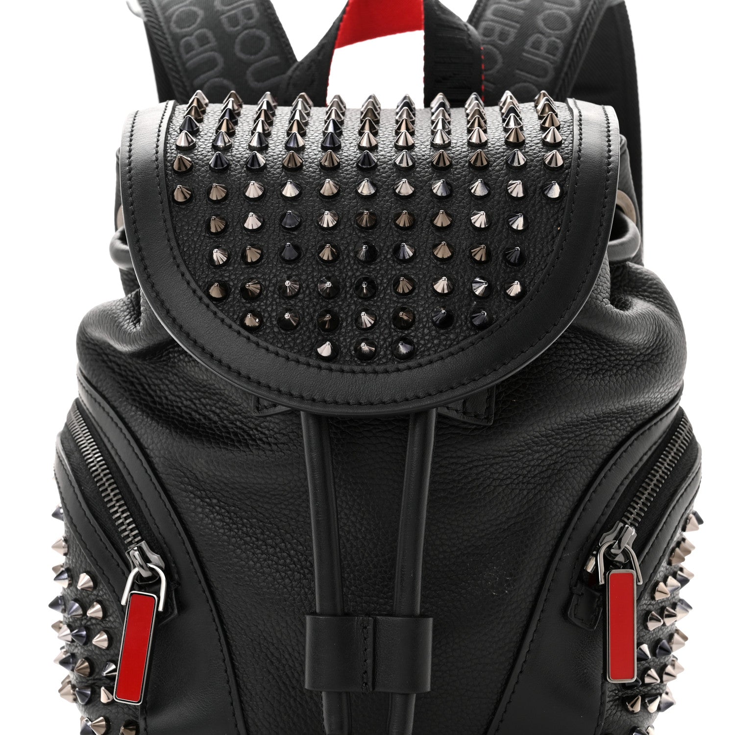 Christian Louboutin Calfskin Spiked Small Explorafunk Backpack Black 8 of 10