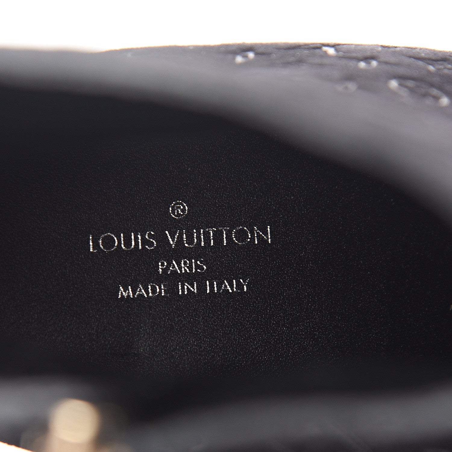 Louis Vuitton Monogram Embossed Suede Wedge Low Boots 38.5 Black 7 of 8