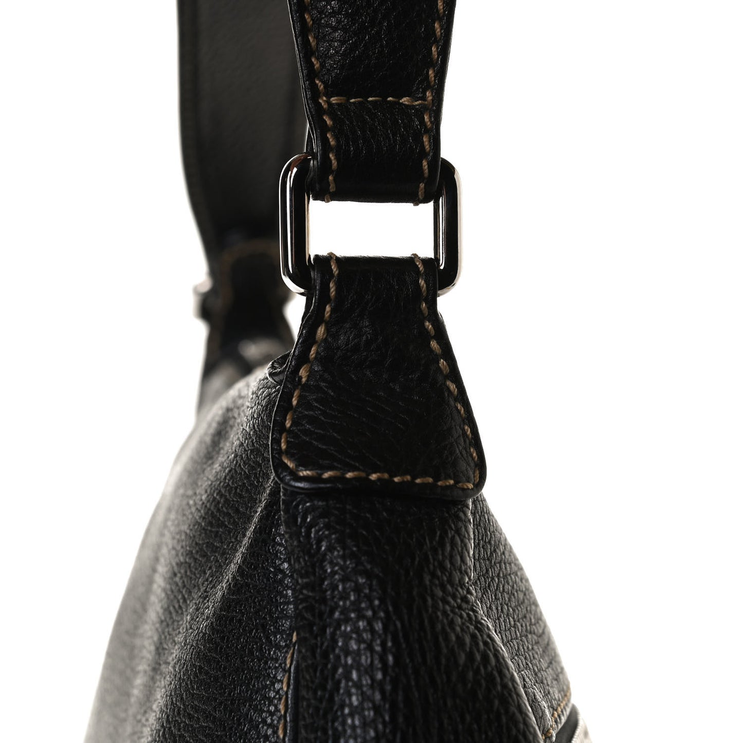 Calfskin Tassel Shoulder Bag Black