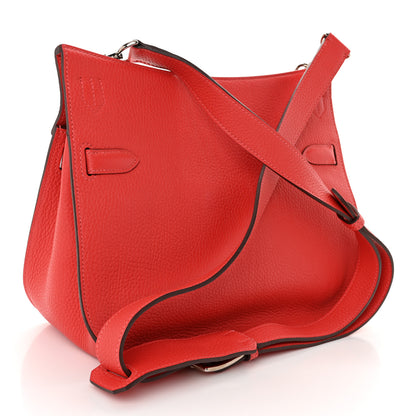 Hermes Taurillon Clemence Jypsiere 28 Rouge Pivoine 3 of 14