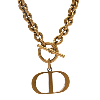 Christian Dior Metal 30 Montaigne Necklace Aged Gold 4 of 4