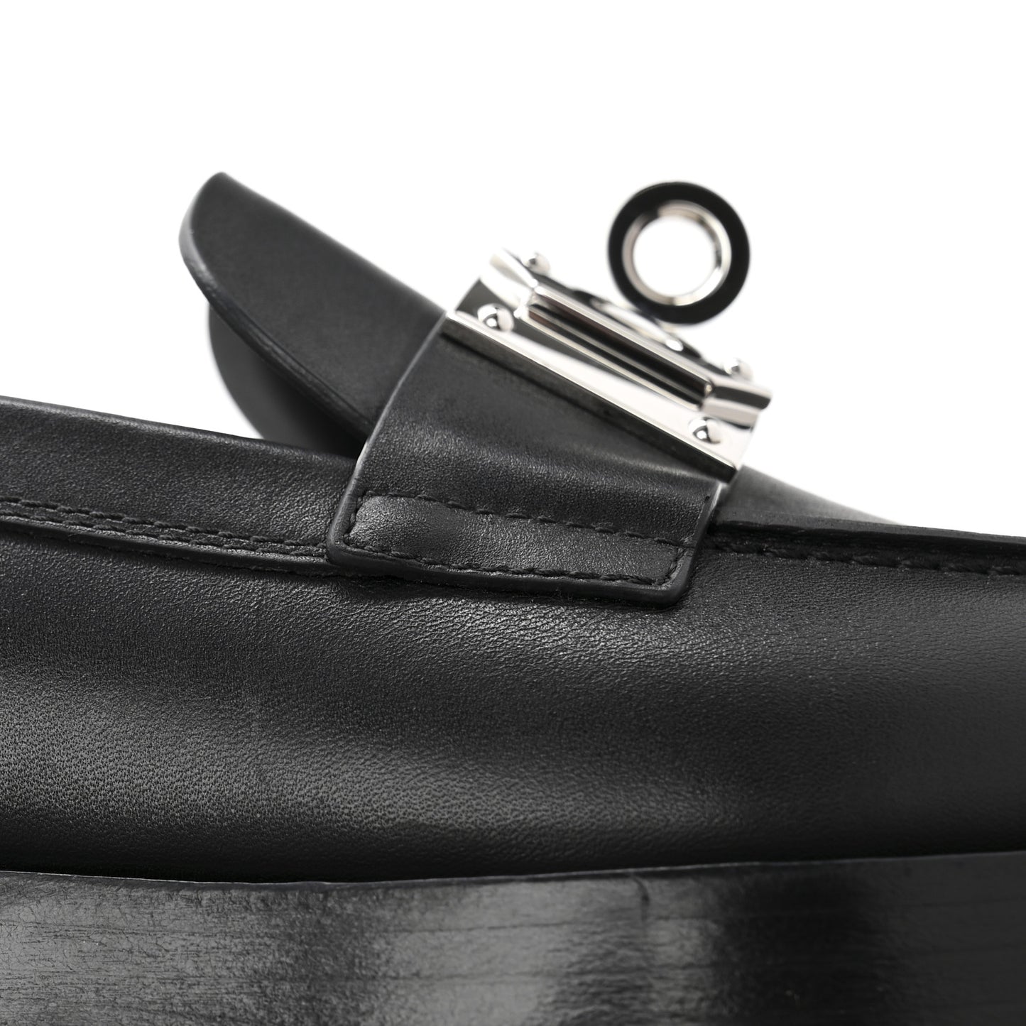 Calfskin Womens Hot Loafer 38 Black