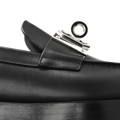 Hermes Calfskin Womens Hot Loafer 38 Black 11 of 12