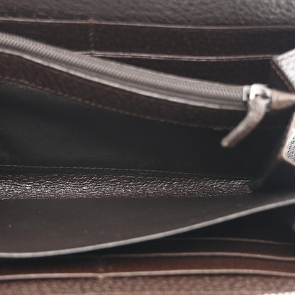 Gucci Monogram Metal Bar Zip Around Wallet Dark Brown 6 of 9