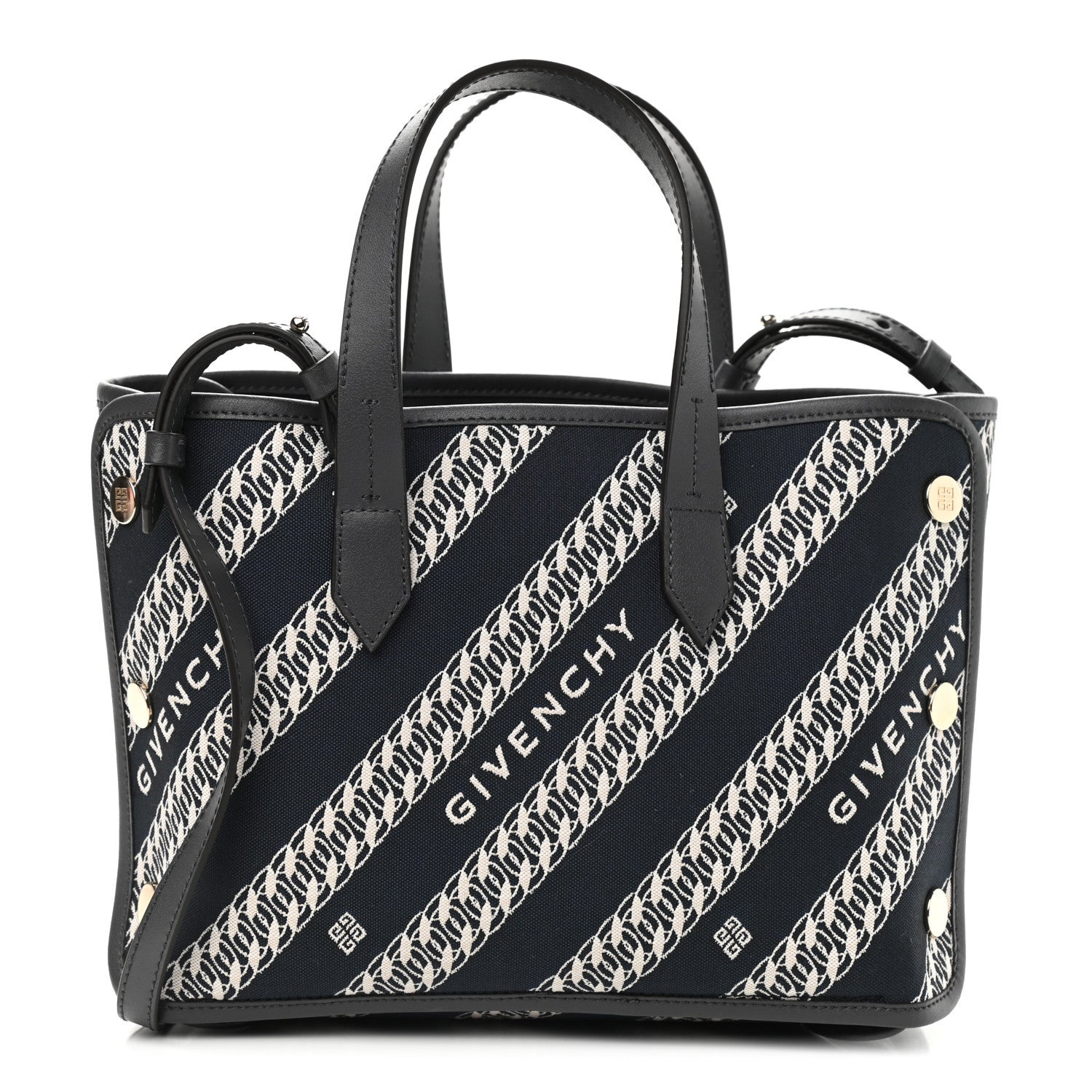 Givenchy Canvas Mini Bond Shopper Tote Oil Blue 1 of 9