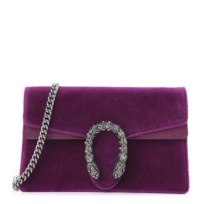Gucci Velvet Super Mini Dionysus Shoulder Bag Fuchsia Violet Cyclamen 1 of 10