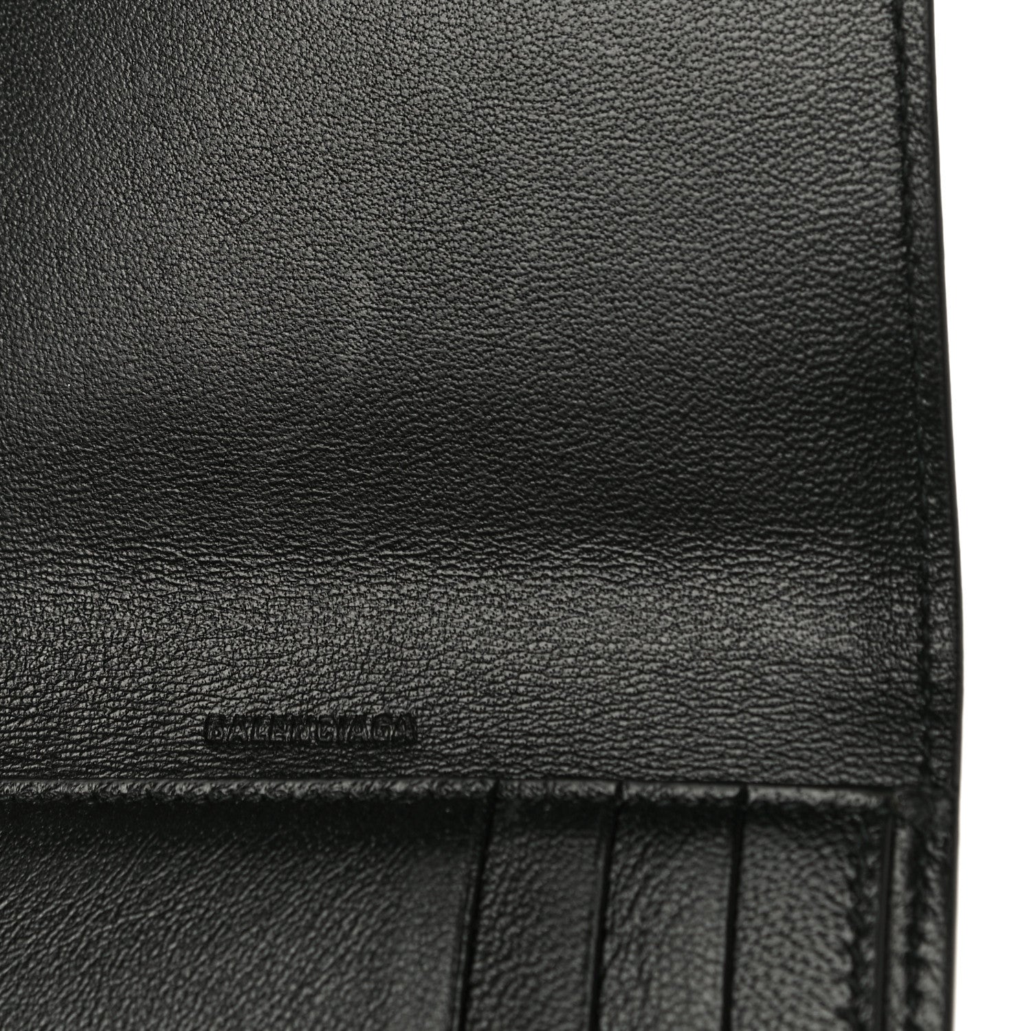 Balenciaga Grained Calfskin Logo Cash Chain Wallet Black White 11 of 13