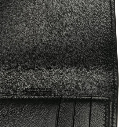 Balenciaga Grained Calfskin Logo Cash Chain Wallet Black White 11 of 13