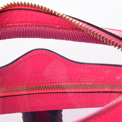 Gucci Vinyl Web Mini Ophidia Transparent Shoulder Bag Fluorescent Fuchsia 6 of 9