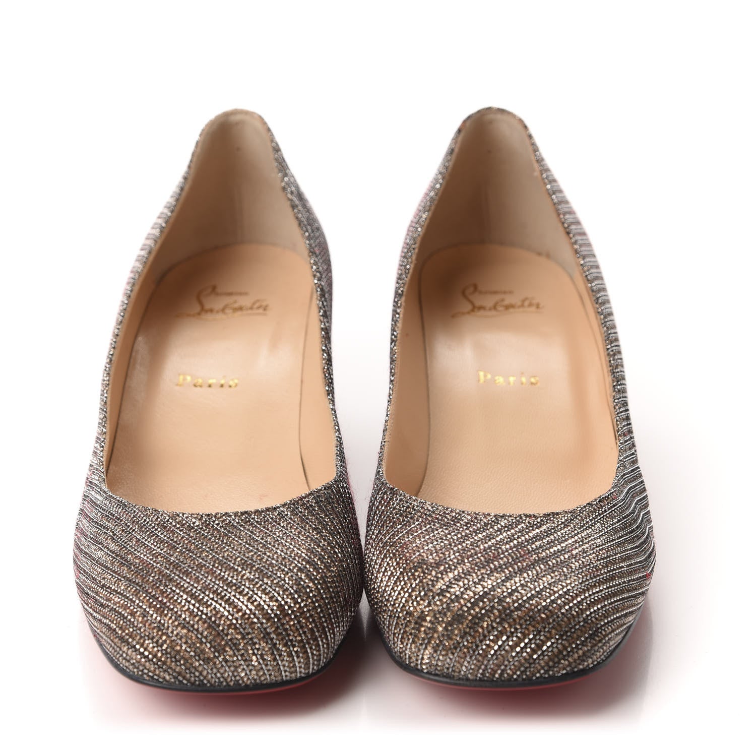 Christian Louboutin Glitter Chain Cadrilla 35 Pumps 39.5 Roche 2 of 9