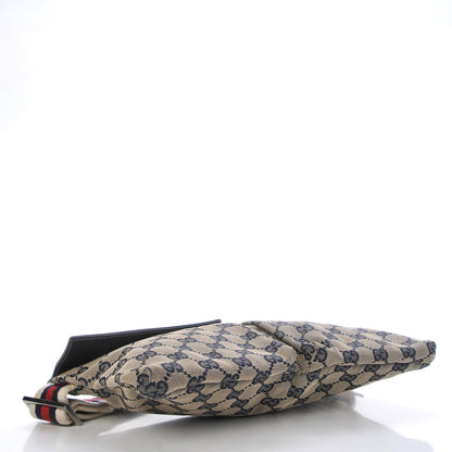 Gucci GG Monogram Web Double Pocket Belt Bag Navy 3 of 8
