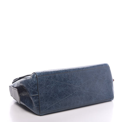 Givenchy Creased Patent Calfskin Medium ID Flap Oil Blue 4 of 9