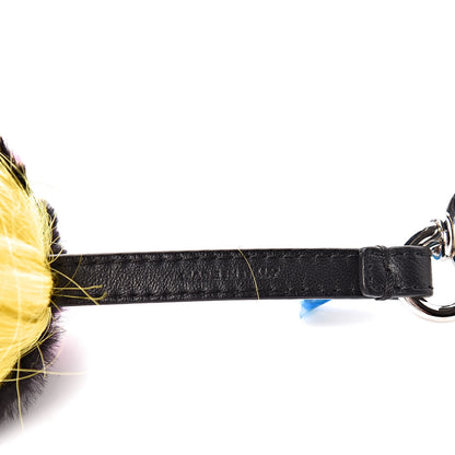 Fendi Goat Mink Fox Fur Mum Wonders Bag Charm Yellow Water Multicolor 4 of 5