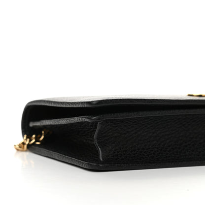 Gucci Calfskin Mini GG Marmont Chain Wallet Black 9 of 12