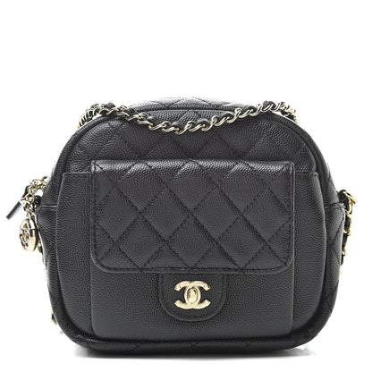 Chanel Caviar Quilted CC Day Camera Case Black 1 of 10