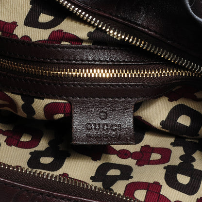 Gucci Guccissima Medium Horsebit Chain Hobo Chocolate Brown 6 of 7
