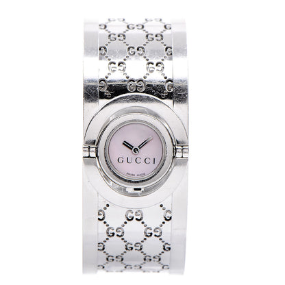 Gucci Stainless Steel Pink Mother of Pearl 23mm Twirl Quartz Watch 1 of 6
