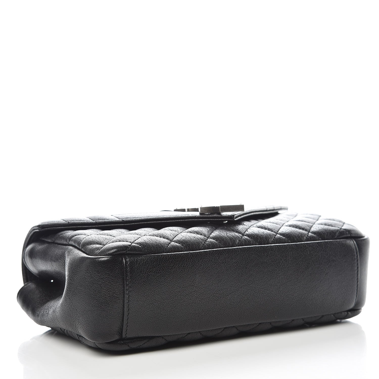 Saint Laurent Sheepskin Tri-Quilt Monogram Medium College Bag Black 4 of 11