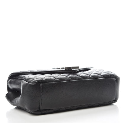 Saint Laurent Sheepskin Tri-Quilt Monogram Medium College Bag Black 4 of 11